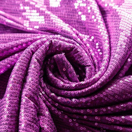 Пайетки на трикотаже 055-03052 пурпурный однотонный
