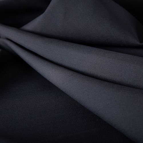 Ткань костюмная дублированная 025-19817 черный однотонный