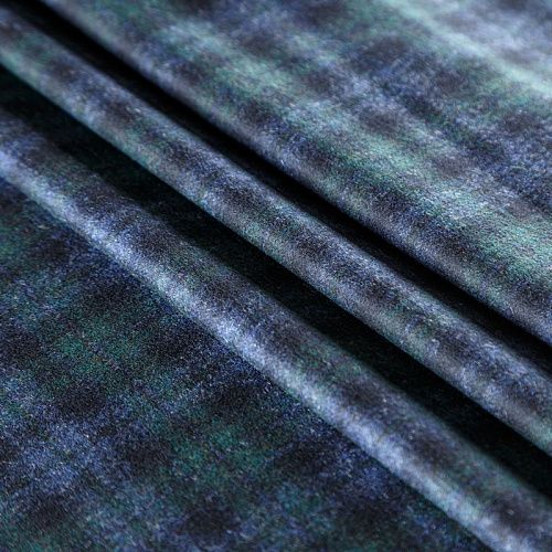 Ткань костюмная 025-09651 сине-зеленый принтованный