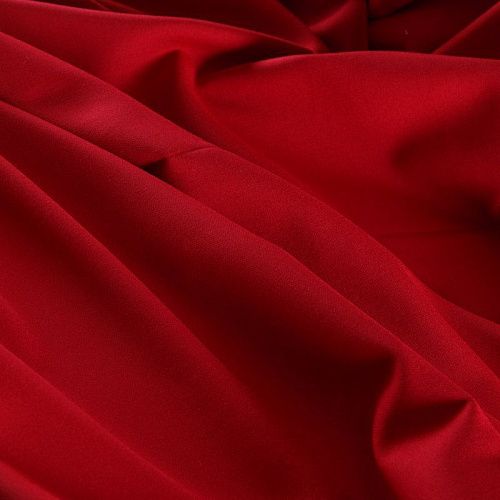 Креп стрейч 026-17217 красный однотонный