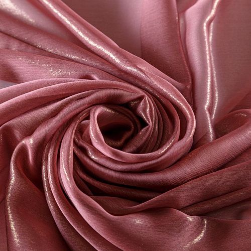 Шифон с напылением 068-09776 розовый антик однотонный