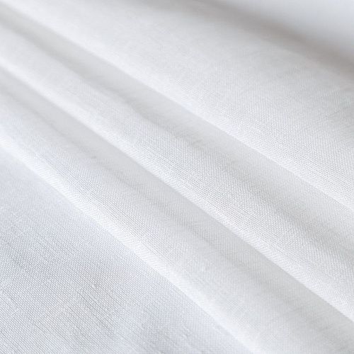 Тюль лен h-330 см 05-01-04943 молочный однотонный