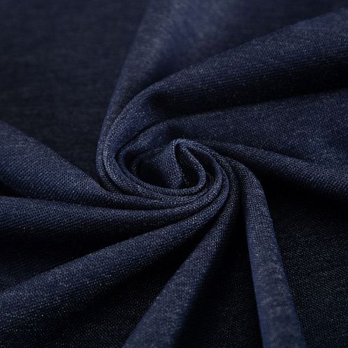 Трикотаж хлопковый 056-20392 синий деним