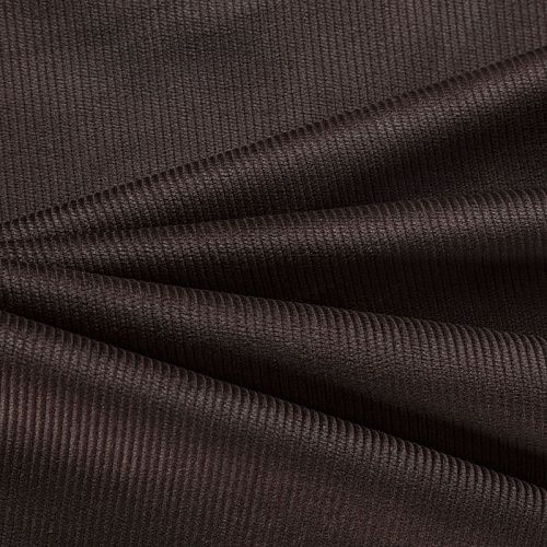 Вельвет 008-05855 горький шоколад однотонный