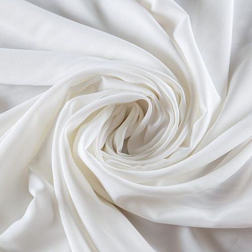 Креп 026-09719 молочный однотонный