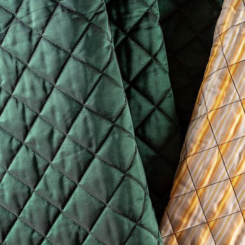 Ткань курточная с вышивкой К20-329 темно-зеленый