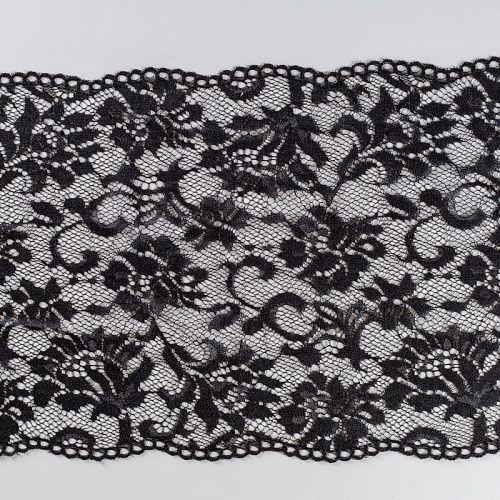 Кружево эластичное 230 мм Ф01-0280 черный