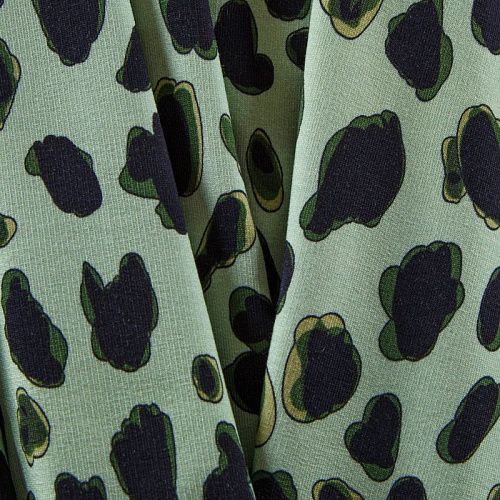 Футер 2-х нитка 062-12504 дымчато-зеленый принтованный