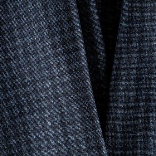 Ткань костюмная К32-052 сине-голубой клетка