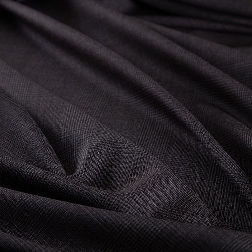 Шерсть костюмная 025-20383 графитовый клетка