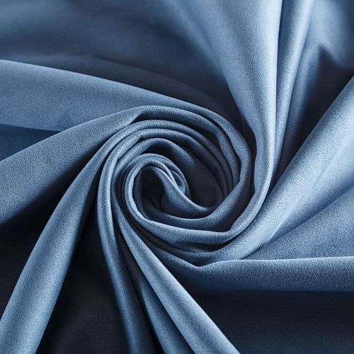 Замша искусственная 018-05690 серо-глубой однотонный