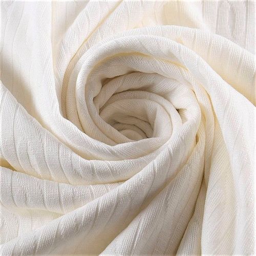 Трикотаж 056-10484 молочный однотонный