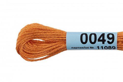 Нитки для вышивания Gamma мулине 8 м 0049 рыжий