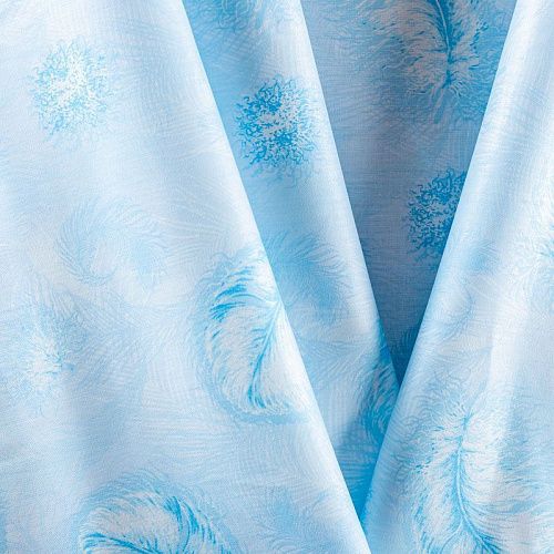 Тик наволочный 054-01915 голубой принтованный