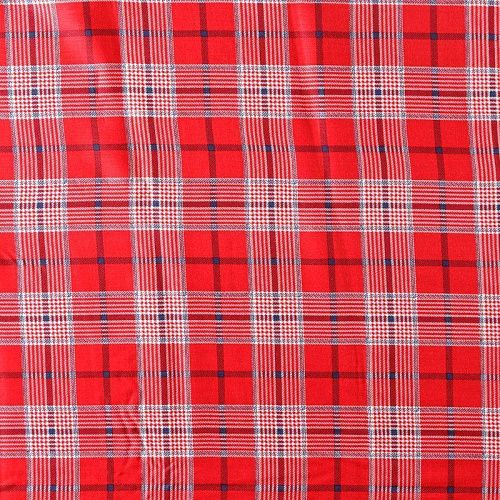 Штапель 069-08321 красный принтованный