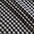 Ткань костюмная 025-14437 молочно-черный клетка