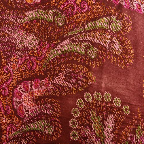 Шелк натуральный К27-047 бордовый принтованный