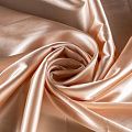 Креп-сатин К33-395 бежево-розовый однотонный