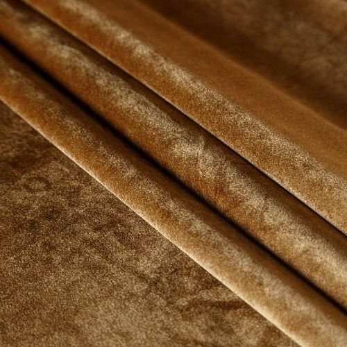 Ткань микровелюр 09-02-08938 золотистый однотонный