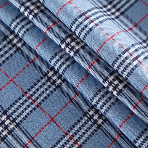 Ткань костюмная 025-12449 голубой принтованный