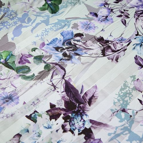 Хлопок 063-20280 разбеленный салатовый принтованный