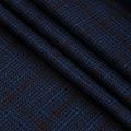 Ткань костюмно-плательная 025-17302 темно-синий клетка