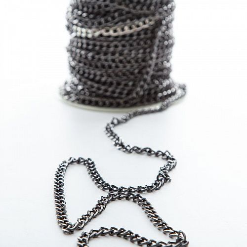 Цепь декоративная 7 мм металл 27-7-под темный никель 