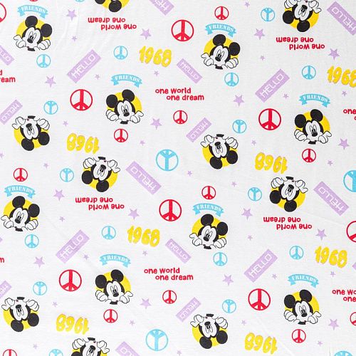 Трикотаж 056-09786 молочный принтованный