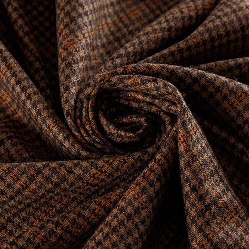 Ткань костюмная 025-14424 корица принтованный