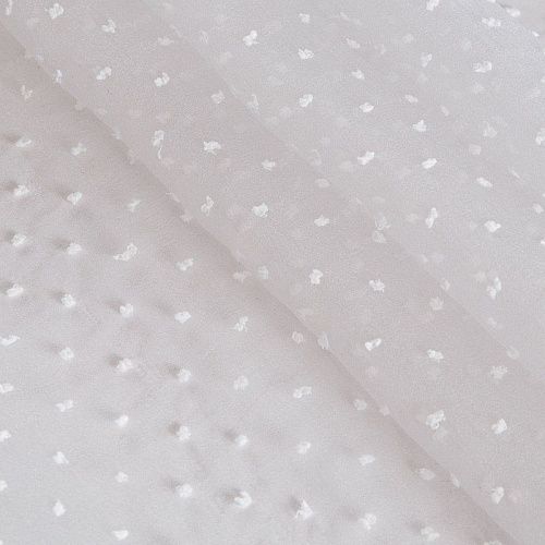 Органза с флоком 039-17654 теплый белый