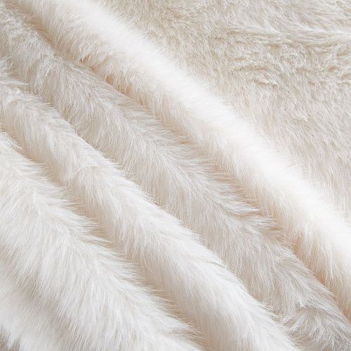 Мех искусственный 037-15249 молочный однотонный