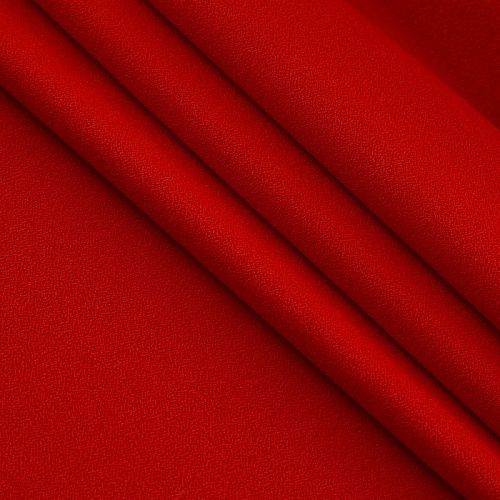 Креп стрейч 026-17214 красный однотонный
