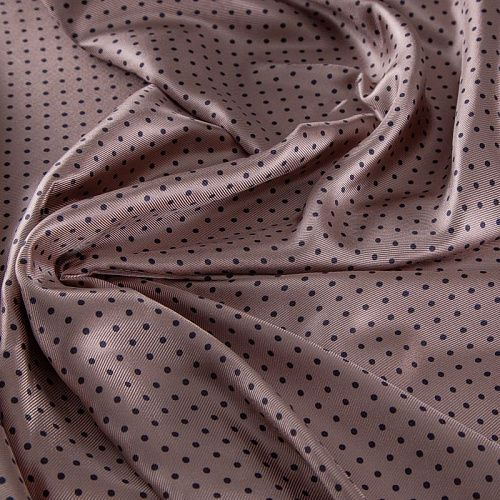 Твил-шелк натуральный 064-20328 капучино принтованный