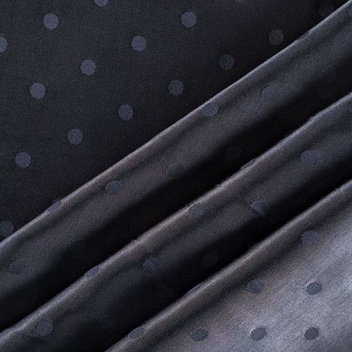 Вискоза атласная 009-04015 черный жаккардовый