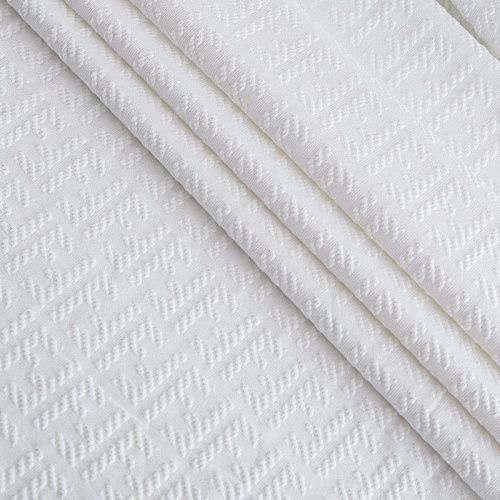 Трикотаж 056-14526 белый жаккардовый