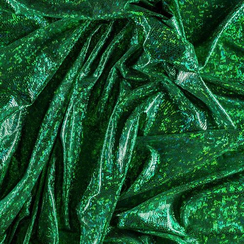 Трикотаж лазер К33-609 зеленый однотонный