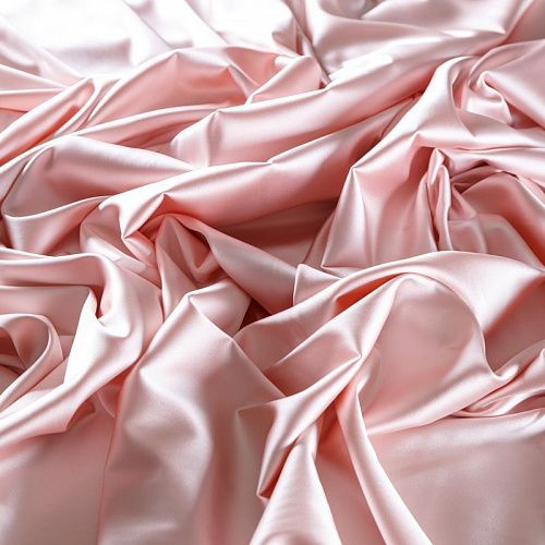 Сатин стрейч 001-09749 светло-розовый однотонный
