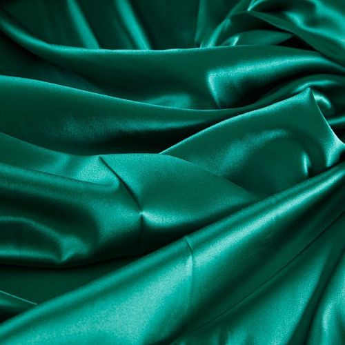 Шелк натуральный стрейч 064-16748 холодный зеленый