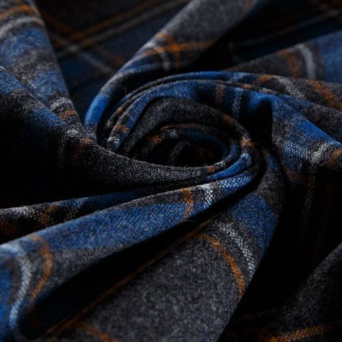 Ткань костюмная 025-14438 темно-серый принтованный