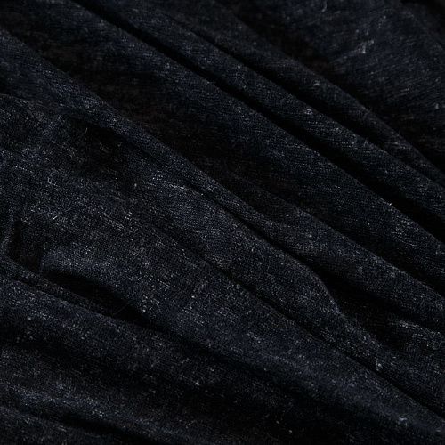 Трикотаж льняной 056-16732 черный меланж