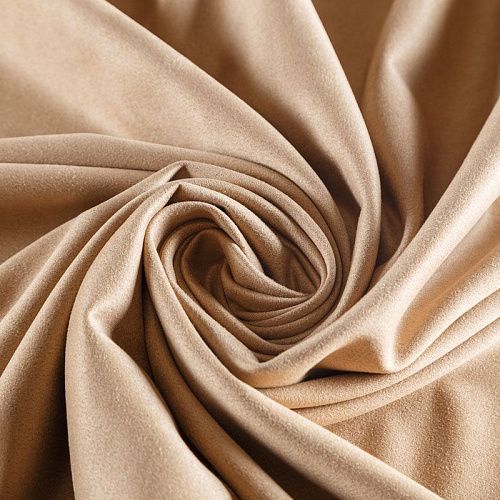 Замша искусственная 018-05648 светлый беж однотонный