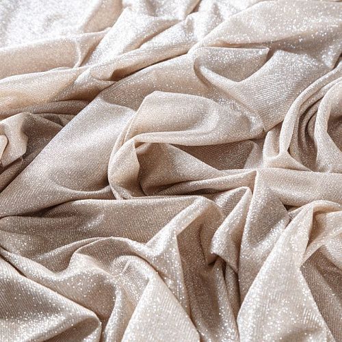 Трикотаж с люрексом 056-06047 белое золото однотонный