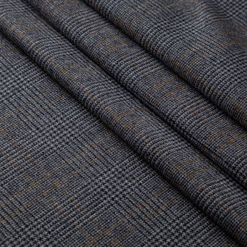 Шерсть костюмная 025-19943 серый клетка