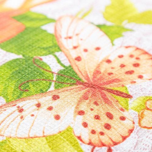 Полотно вафельное К11-217 светло-сиреневый принтованный