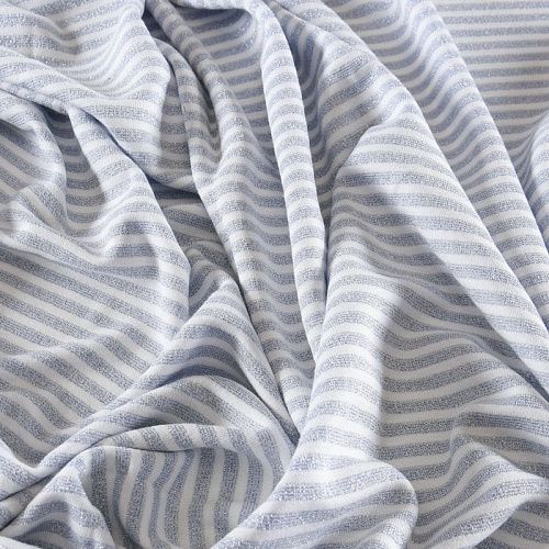 Трикотаж с люрексом 056-12107 бело-голубой