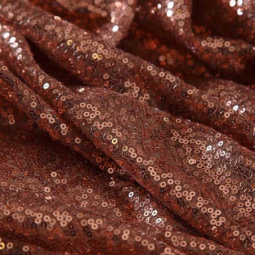 Пайетки на сетке 055-19009 медный