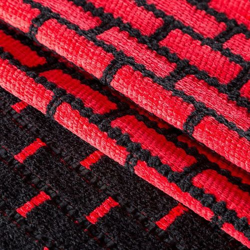 Ткань пальтовая К32-587 черно-красный