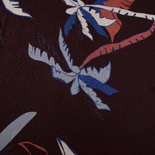 Вискоза жаккардовая 009-16194 марсала принтованный