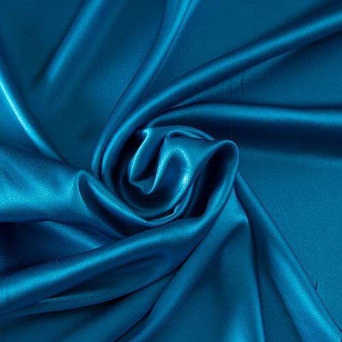 Шелк натуральный стрейч 064-20179 голубовато-бирюзовый