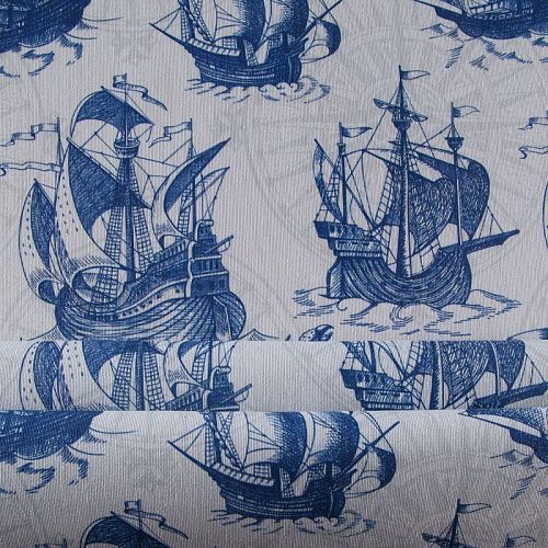 Ткань портьерная H-280 см 19-02-15857 белый принтованный